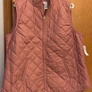 NWT old navy quilted vest-blush pink. XL